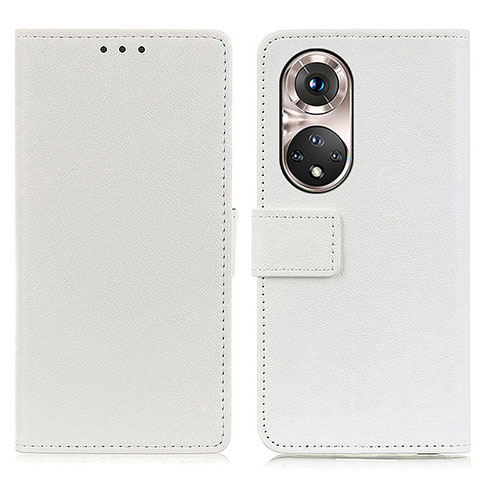 Custodia Portafoglio In Pelle Cover con Supporto M08L per Huawei Nova 9 Pro Bianco