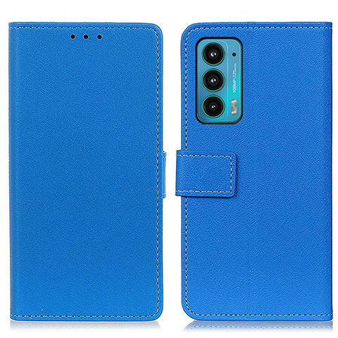 Custodia Portafoglio In Pelle Cover con Supporto M08L per Motorola Moto Edge 20 5G Blu