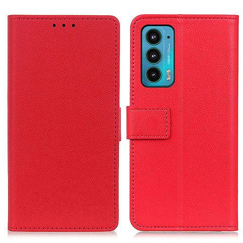 Custodia Portafoglio In Pelle Cover con Supporto M08L per Motorola Moto Edge 20 5G Rosso