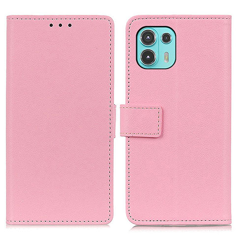 Custodia Portafoglio In Pelle Cover con Supporto M08L per Motorola Moto Edge 20 Lite 5G Rosa