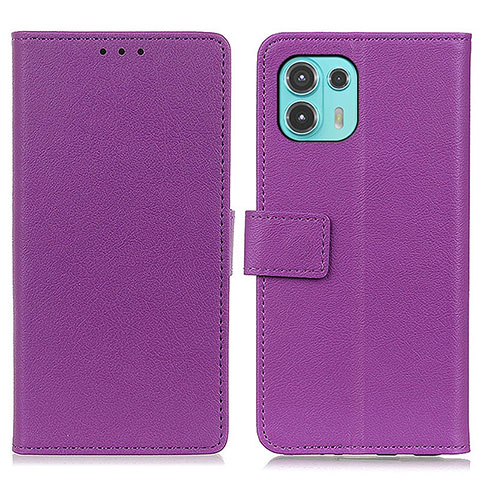 Custodia Portafoglio In Pelle Cover con Supporto M08L per Motorola Moto Edge 20 Lite 5G Viola