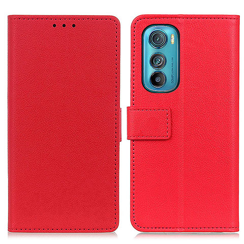 Custodia Portafoglio In Pelle Cover con Supporto M08L per Motorola Moto Edge 30 5G Rosso