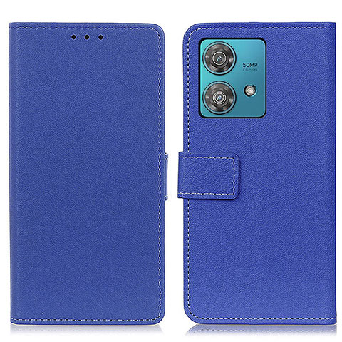 Custodia Portafoglio In Pelle Cover con Supporto M08L per Motorola Moto Edge 40 Neo 5G Blu