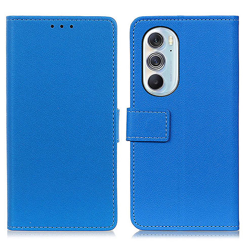 Custodia Portafoglio In Pelle Cover con Supporto M08L per Motorola Moto Edge Plus (2022) 5G Blu