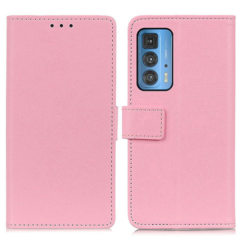 Custodia Portafoglio In Pelle Cover con Supporto M08L per Motorola Moto Edge S Pro 5G Rosa