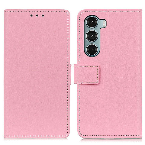 Custodia Portafoglio In Pelle Cover con Supporto M08L per Motorola Moto Edge S30 5G Rosa