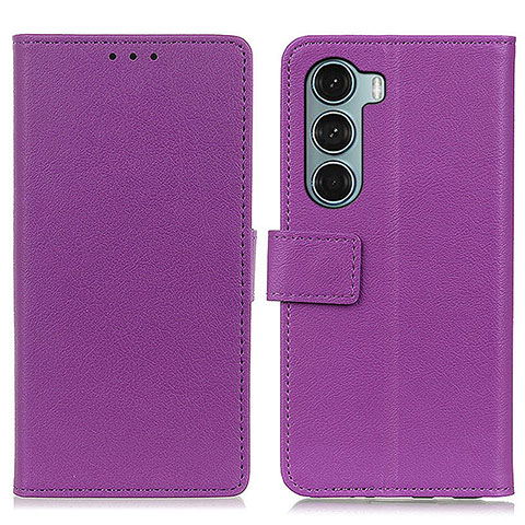 Custodia Portafoglio In Pelle Cover con Supporto M08L per Motorola Moto Edge S30 5G Viola