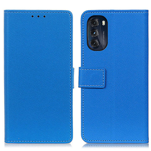 Custodia Portafoglio In Pelle Cover con Supporto M08L per Motorola Moto G 5G (2022) Blu