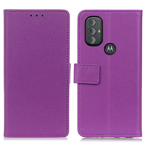 Custodia Portafoglio In Pelle Cover con Supporto M08L per Motorola Moto G Play Gen 2 Viola