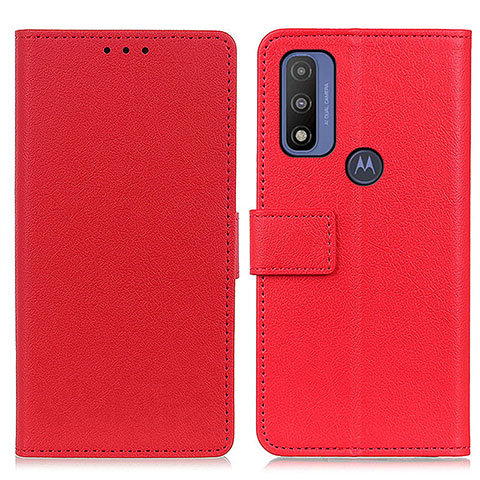 Custodia Portafoglio In Pelle Cover con Supporto M08L per Motorola Moto G Pure Rosso