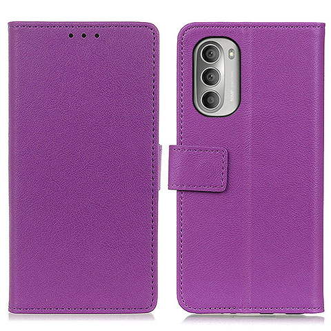 Custodia Portafoglio In Pelle Cover con Supporto M08L per Motorola Moto G Stylus (2022) 5G Viola