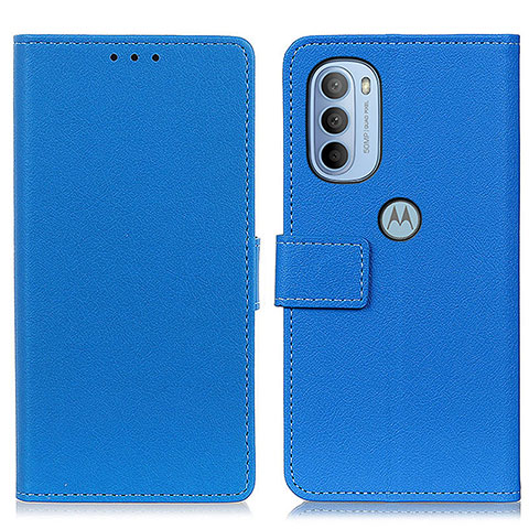 Custodia Portafoglio In Pelle Cover con Supporto M08L per Motorola Moto G31 Blu