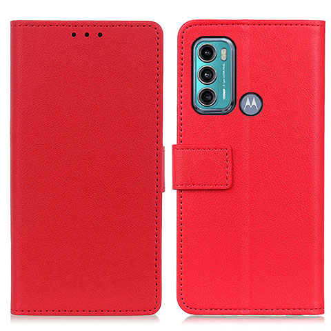 Custodia Portafoglio In Pelle Cover con Supporto M08L per Motorola Moto G40 Fusion Rosso