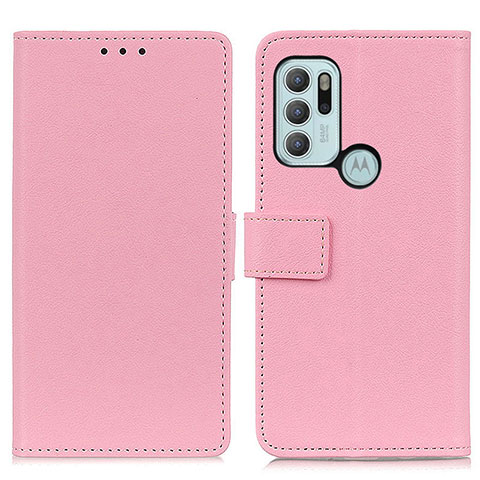 Custodia Portafoglio In Pelle Cover con Supporto M08L per Motorola Moto G60s Rosa