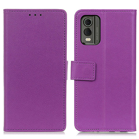 Custodia Portafoglio In Pelle Cover con Supporto M08L per Nokia C32 Viola