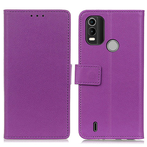 Custodia Portafoglio In Pelle Cover con Supporto M08L per Nokia G11 Plus Viola