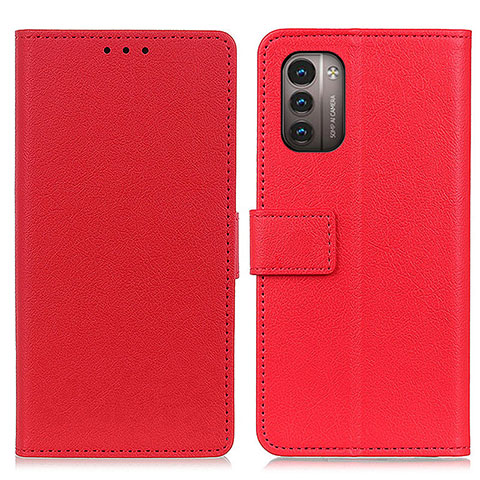 Custodia Portafoglio In Pelle Cover con Supporto M08L per Nokia G11 Rosso