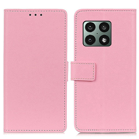 Custodia Portafoglio In Pelle Cover con Supporto M08L per OnePlus 10 Pro 5G Rosa