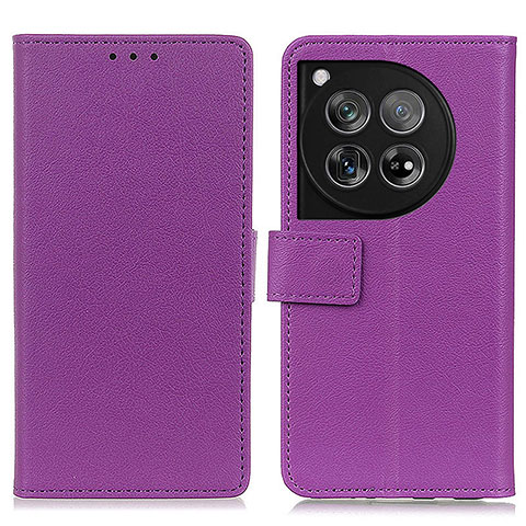 Custodia Portafoglio In Pelle Cover con Supporto M08L per OnePlus 12 5G Viola