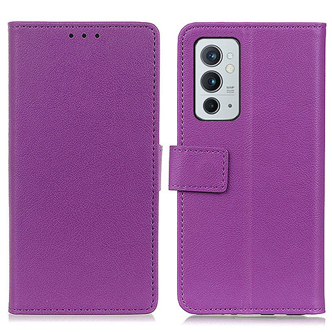 Custodia Portafoglio In Pelle Cover con Supporto M08L per OnePlus 9RT 5G Viola