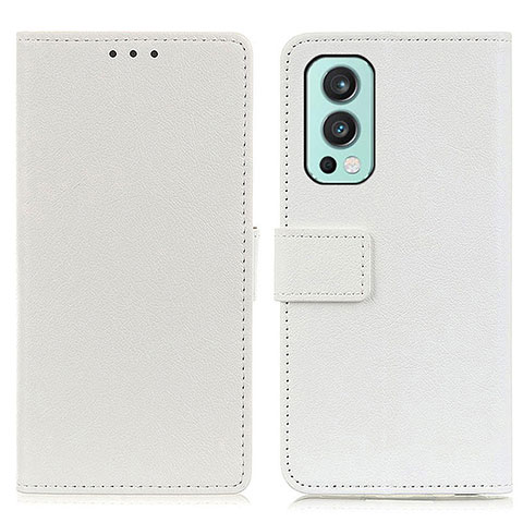 Custodia Portafoglio In Pelle Cover con Supporto M08L per OnePlus Nord 2 5G Bianco