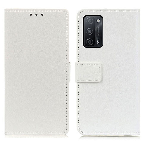 Custodia Portafoglio In Pelle Cover con Supporto M08L per Oppo A53s 5G Bianco