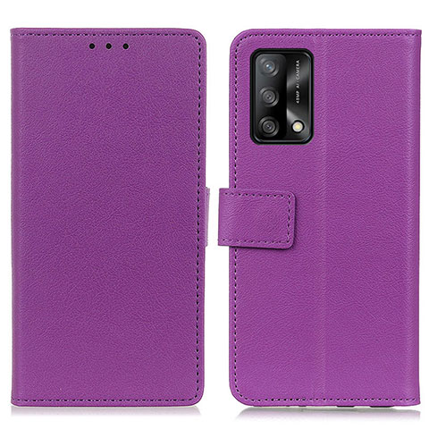 Custodia Portafoglio In Pelle Cover con Supporto M08L per Oppo A74 4G Viola