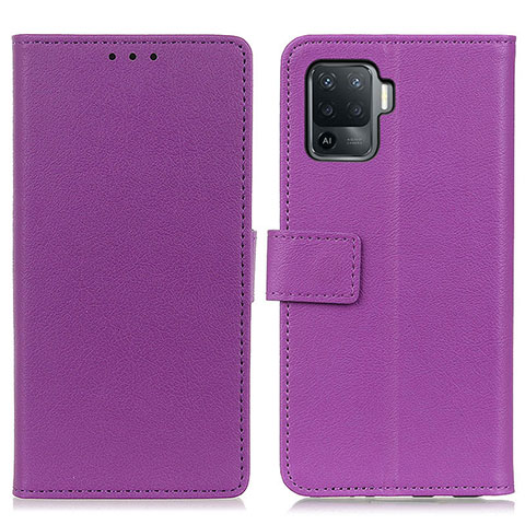 Custodia Portafoglio In Pelle Cover con Supporto M08L per Oppo A94 4G Viola