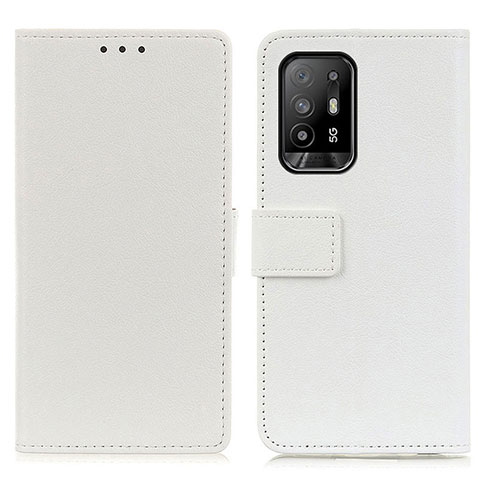 Custodia Portafoglio In Pelle Cover con Supporto M08L per Oppo A94 5G Bianco