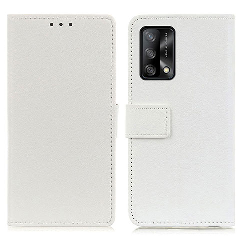 Custodia Portafoglio In Pelle Cover con Supporto M08L per Oppo F19s Bianco