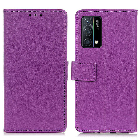 Custodia Portafoglio In Pelle Cover con Supporto M08L per Oppo K9 5G Viola