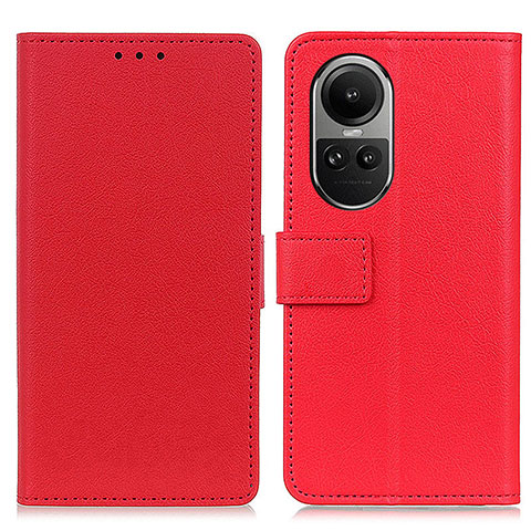 Custodia Portafoglio In Pelle Cover con Supporto M08L per Oppo Reno10 Pro 5G Rosso