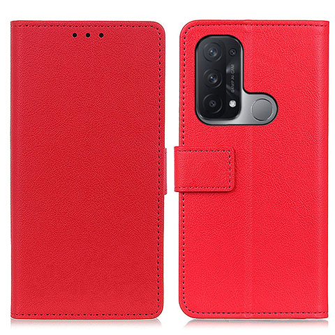 Custodia Portafoglio In Pelle Cover con Supporto M08L per Oppo Reno5 A Rosso