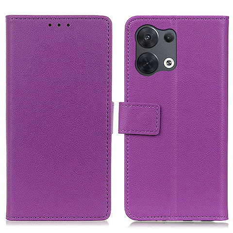 Custodia Portafoglio In Pelle Cover con Supporto M08L per Oppo Reno9 Pro 5G Viola