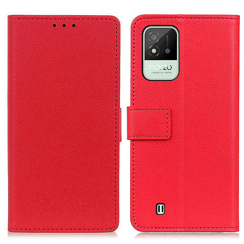 Custodia Portafoglio In Pelle Cover con Supporto M08L per Realme C11 (2021) Rosso