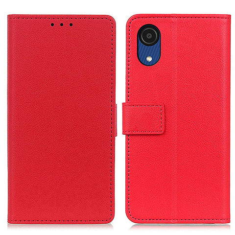 Custodia Portafoglio In Pelle Cover con Supporto M08L per Samsung Galaxy A03 Core Rosso