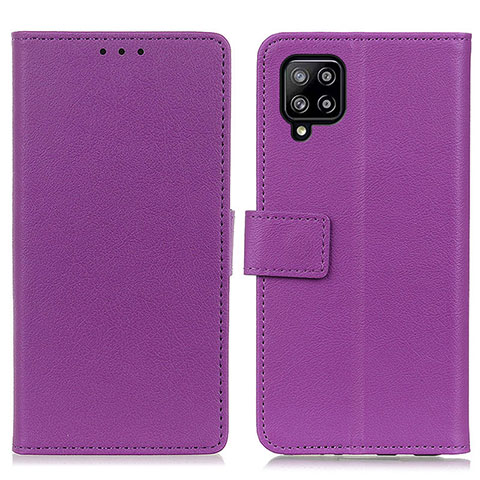 Custodia Portafoglio In Pelle Cover con Supporto M08L per Samsung Galaxy A22 4G Viola