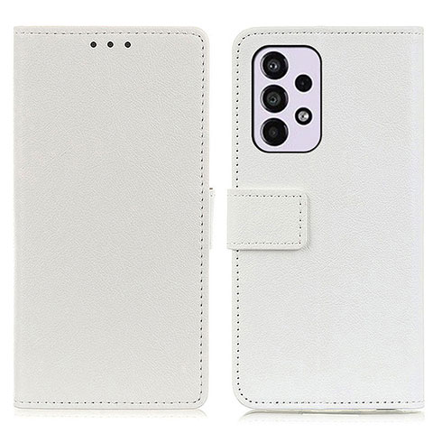 Custodia Portafoglio In Pelle Cover con Supporto M08L per Samsung Galaxy A33 5G Bianco