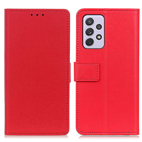 Custodia Portafoglio In Pelle Cover con Supporto M08L per Samsung Galaxy A73 5G Rosso