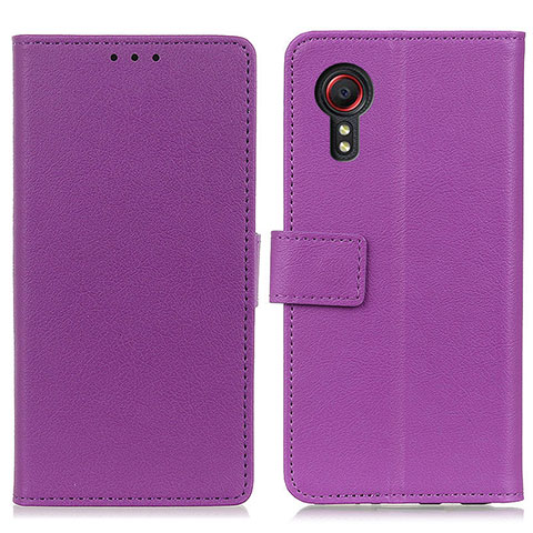 Custodia Portafoglio In Pelle Cover con Supporto M08L per Samsung Galaxy XCover 5 SM-G525F Viola