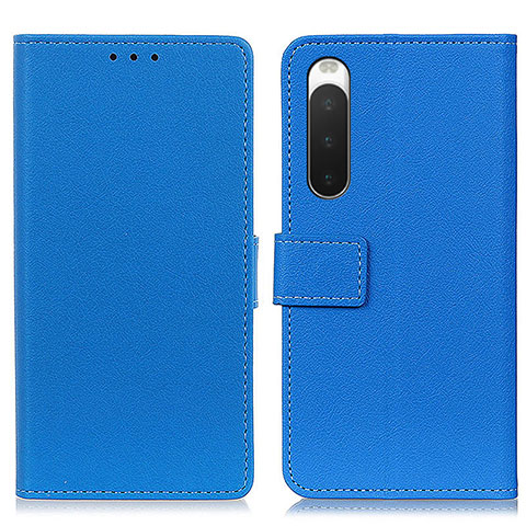 Custodia Portafoglio In Pelle Cover con Supporto M08L per Sony Xperia 10 V Blu