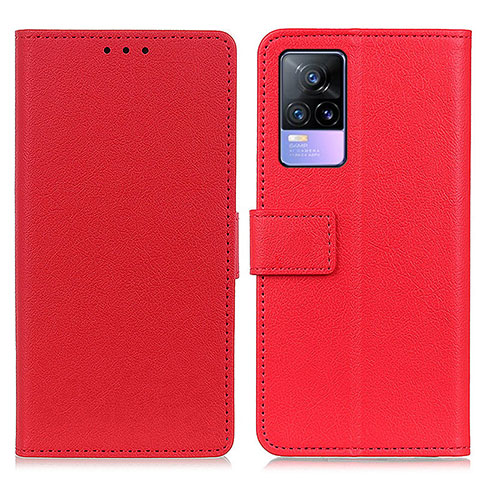 Custodia Portafoglio In Pelle Cover con Supporto M08L per Vivo Y73 (2021) Rosso