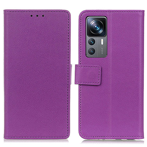 Custodia Portafoglio In Pelle Cover con Supporto M08L per Xiaomi Mi 12T 5G Viola