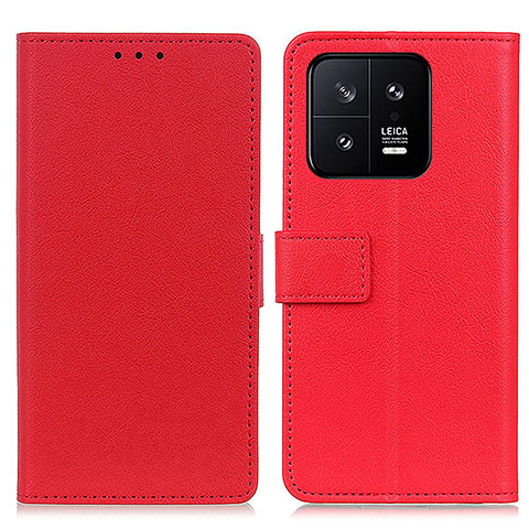 Custodia Portafoglio In Pelle Cover con Supporto M08L per Xiaomi Mi 13 5G Rosso