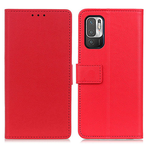 Custodia Portafoglio In Pelle Cover con Supporto M08L per Xiaomi POCO M3 Pro 5G Rosso