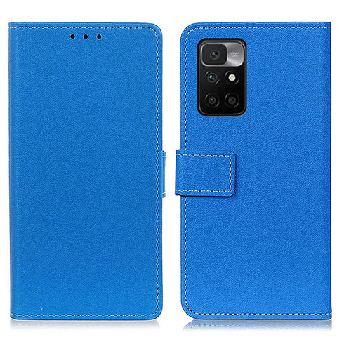 Custodia Portafoglio In Pelle Cover con Supporto M08L per Xiaomi Redmi 10 (2022) Blu