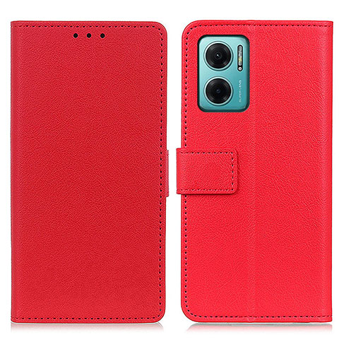 Custodia Portafoglio In Pelle Cover con Supporto M08L per Xiaomi Redmi 10 5G Rosso