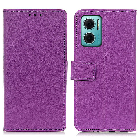 Custodia Portafoglio In Pelle Cover con Supporto M08L per Xiaomi Redmi 10 5G Viola