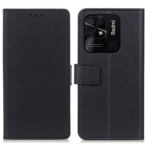 Custodia Portafoglio In Pelle Cover con Supporto M08L per Xiaomi Redmi 10 India Nero