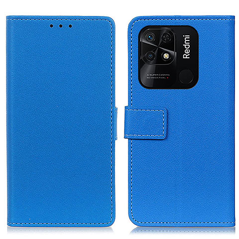 Custodia Portafoglio In Pelle Cover con Supporto M08L per Xiaomi Redmi 10 Power Blu